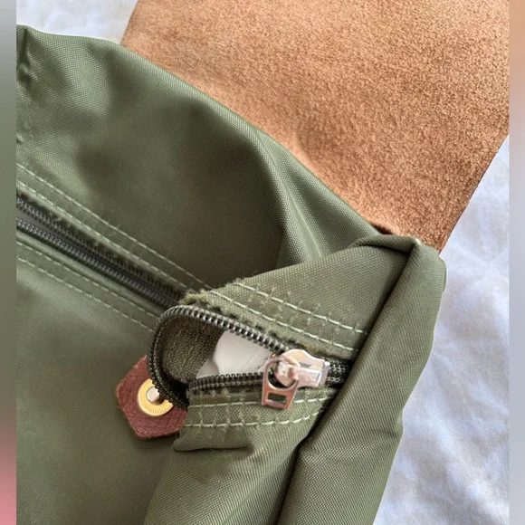 Longchamp Olive and Brown Backpack - Picture 6 of 11